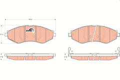 Bremsbelagsatz Scheibenbremse Vorderachse für CHEVROLET DAEWOO AVEO / KALOS