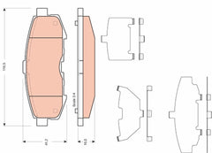 Bremsbelagsatz Scheibenbremse Hinterachse für MAZDA MPV II