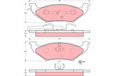 Bremsbelagsatz Scheibenbremse Hinterachse für CHRYSLER DODGE PLYMOUTH LINCOLN