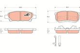 Bremsbelagsatz Scheibenbremse Hinterachse für MITSUBISHI LANCER VII Kombi VIII