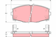 Bremsbelagsatz Scheibenbremse Vorderachse für TOYOTA SUPRA