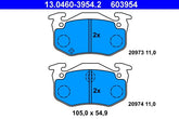 Bremsbelagsatz Scheibenbremse Hinterachse für CITROËN PEUGEOT RENAULT ZX 106 II