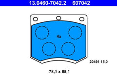 Bremsbelagsatz Scheibenbremse Vorderachse für FORD CAPRI I II III CONSUL Coupe