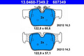 Bremsbelagsatz Scheibenbremse Hinterachse für BMW MINI 1 2 Gran Coupe X2