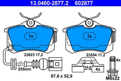 Bremsbelagsatz Scheibenbremse Hinterachse für SEAT VW CORDOBA IBIZA III LUPO I