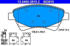 Bremsbelagsatz Scheibenbremse Vorderachse für RENAULT KANGOO Rapid MEGANE II