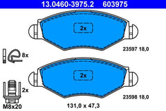 Bremsbelagsatz Scheibenbremse Vorderachse für PEUGEOT 206+ 206 Schrägheck SW