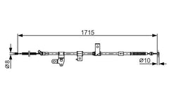 Seilzug Feststellbremse hinten rechts für TOYOTA PRIUS Liftback