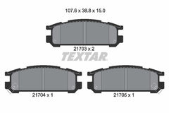 Bremsbelagsatz Scheibenbremse Hinterachse für SUBARU IMPREZA Coupe Stufenheck