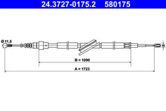 Seilzug Feststellbremse hinten für AUDI SKODA VW A3 OCTAVIA I Combi BORA