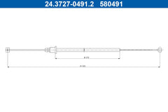 Seilzug Feststellbremse vorne für MERCEDES-BENZ E-KLASSE Pritsche/Fahrgestell