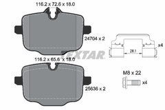 Bremsbelagsatz Scheibenbremse Hinterachse für BMW 5 Touring 6 Gran Turismo 7 8