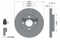 2x Bremsscheibe Vorderachse für FORD MAZDA FIESTA IV V FOCUS I Stufenheck