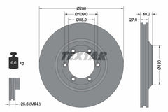 2x Bremsscheibe Vorderachse für ISUZU D-MAX I Pritsche/Fahrgestell II