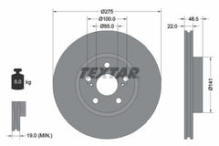 2x Bremsscheibe Vorderachse für SUBARU TOYOTA TREZIA ALLION II PREMIO URBAN