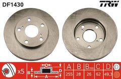 2x Bremsscheibe Vorderachse für TOYOTA CAMRY Kombi PICNIC SCEPTER Stufenheck