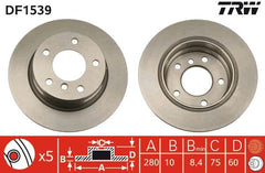 2x Bremsscheibe Hinterachse für BMW 3 Coupe Cabriolet Touring Compact