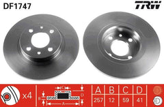 2x Bremsscheibe Vorderachse für ALFA ROMEO FIAT LANCIA 145 146 155 500 BRAVA