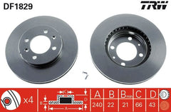 2x Bremsscheibe Vorderachse für AUSTIN MG ROVER MAESTRO Fastback MONTEGO Kombi