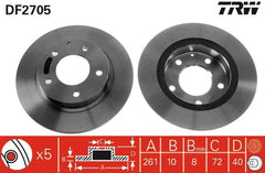 2x Bremsscheibe Hinterachse für MAZDA FORD USA 626 IV Hatchback V PREMACY
