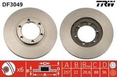 2x Bremsscheibe Vorderachse für ISUZU OPEL CAMPO D-MAX I GEMINI Stufenheck