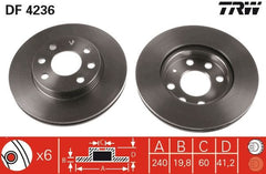 2x Bremsscheibe Vorderachse für OPEL CORSA C Kasten/Schrägheck
