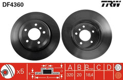 2x Bremsscheibe Hinterachse für BMW 5 Touring 6 Cabriolet