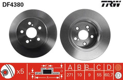 2x Bremsscheibe Hinterachse für TOYOTA AVENSIS Liftback Kombi