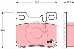 Bremsbelagsatz Scheibenbremse Vorderachse Hinterachse für MERCEDES-BENZ 124