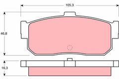 Bremsbelagsatz Scheibenbremse Hinterachse für NISSAN INFINITI 100NX ALMERA II