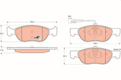 Bremsbelagsatz Scheibenbremse Vorderachse für FIAT LANCIA BARCHETTA BRAVA BRAVO