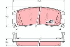 Bremsbelagsatz Scheibenbremse Hinterachse für OPEL CHEVROLET PONTIAC BUICK