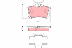 Bremsbelagsatz Scheibenbremse Hinterachse für AUDI SEAT SKODA VW A8 D2 TT