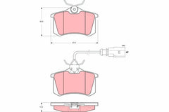 Bremsbelagsatz Scheibenbremse Hinterachse für AUDI A4 B5 Avant