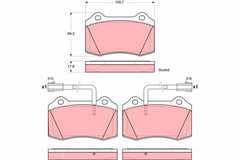 Bremsbelagsatz Scheibenbremse Vorderachse für ALFA ROMEO 147 156 Sportwagon