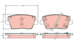 Bremsbelagsatz Scheibenbremse Hinterachse für HYUNDAI i30 FASTBACK