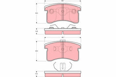 Bremsbelagsatz Scheibenbremse Vorderachse für DAIHATSU COPEN CUORE III IV