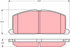 Bremsbelagsatz Scheibenbremse Vorderachse für TOYOTA PASEO Coupe STARLET