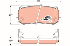 Bremsbelagsatz Scheibenbremse Hinterachse für KIA CARENS I Großraumlimousine