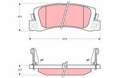Bremsbelagsatz Scheibenbremse Hinterachse für TOYOTA AVENSIS Liftback Kombi