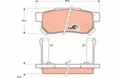 Bremsbelagsatz Scheibenbremse Hinterachse für HONDA MG ROVER LOTUS ACCORD III