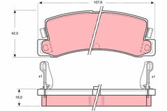 Bremsbelagsatz Scheibenbremse Hinterachse für TOYOTA CARINA E VI Stufenheck