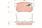 Bremsbelagsatz Scheibenbremse Hinterachse für HONDA ROVER ACCORD IV Aerodeck