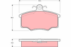 Bremsbelagsatz Scheibenbremse Vorderachse für VOLVO 340-360 Stufenheck