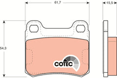 Bremsbelagsatz Scheibenbremse Hinterachse für MERCEDES-BENZ 124 Stufenheck