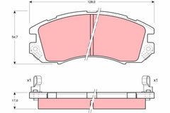 Bremsbelagsatz Scheibenbremse Vorderachse für SUBARU IMPREZA Coupe Stufenheck