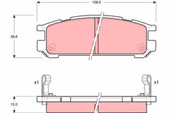 Bremsbelagsatz Scheibenbremse Hinterachse für SUBARU IMPREZA Coupe Stufenheck