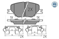 Bremsbelagsatz Scheibenbremse Vorderachse für OPEL INSIGNIA B Grand Sport