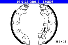 Bremsbackensatz Hinterachse für FIAT FORD 500 C PANDA / CLASSIC