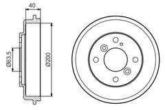 2x Bremstrommel Hinterachse für FORD FIESTA Stufenheck VI KA+ III Van